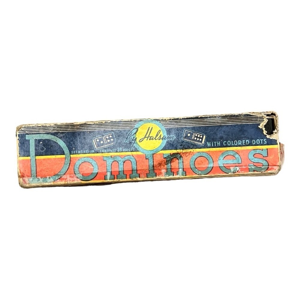 Vintage Halsam Domino Set in Box